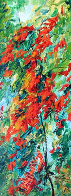 painting of Israeli landscape, mood painring on canvas, for home design 