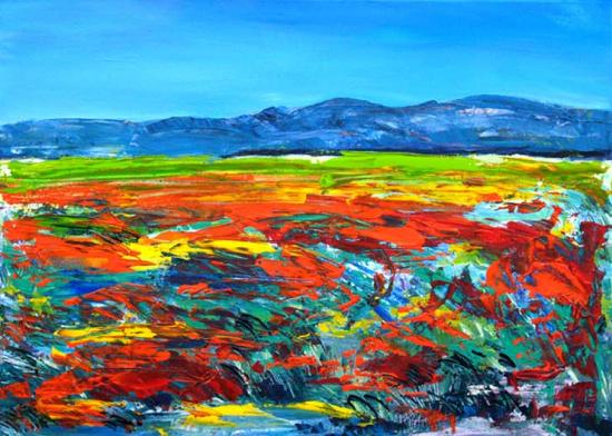 abstract painting, home design, Betty Rubinstein, gallery in Jaffo, israeli art