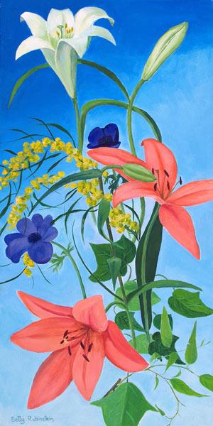 ציור אווירה לסלון, ציור לבית ומשרד, ציורים למכירה, ציור פרחים