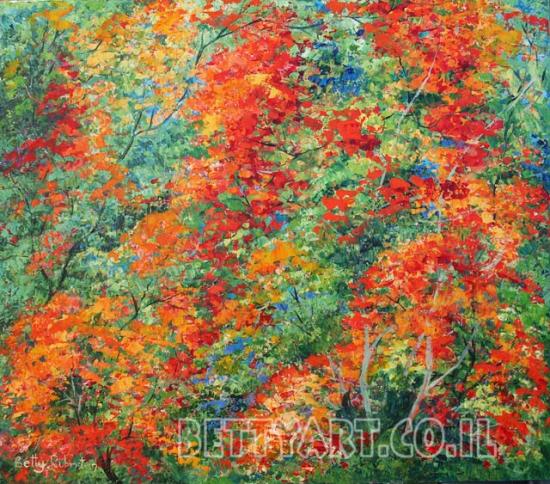 painting of Israeli landscape, mood painring on canvas, for home design,acrylic on canvas 