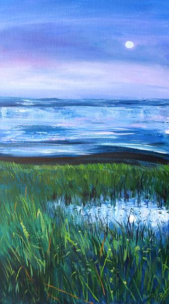 ציור צבעי אקריליק על בד, ציור נוף ישראלי,ציור אוירה,ציור לסלון,תמונה לבית